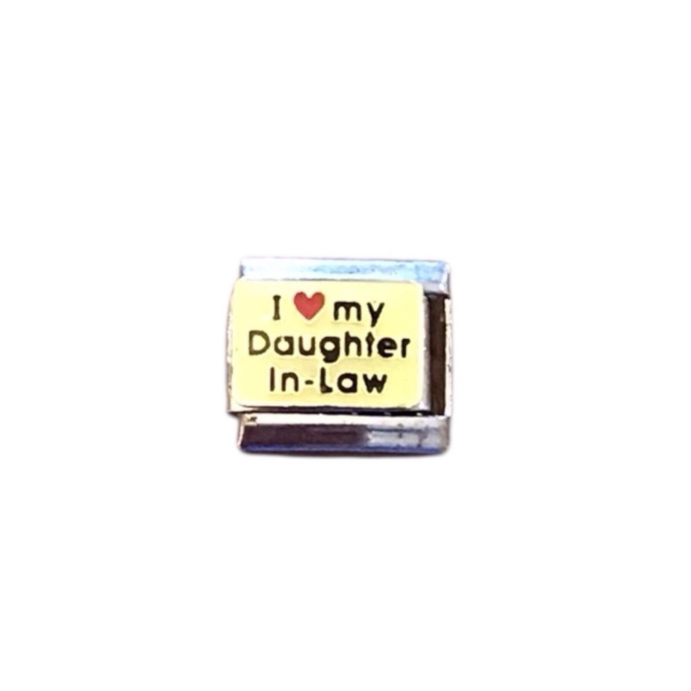 I Red Heart Love My Daughter In law Italian Charm Enamel‎ Link 9MM